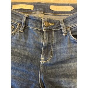 Pilcro and the‎ Letterpress STET Women's Dark Wash Denim Jeans Size 27 Split Hem
